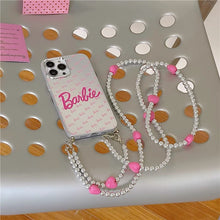 Load image into Gallery viewer, Barbie Heart iPhone Case + Long Strap Set