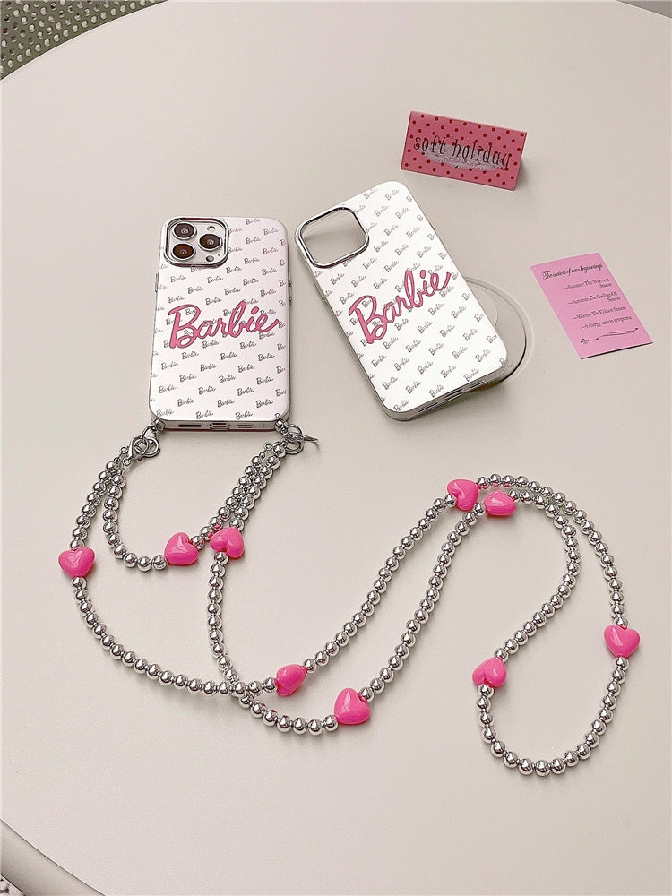Barbie Heart iPhone Case + Long Strap Set