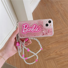 Load image into Gallery viewer, Barbie Bling iPhone Case + Long Strap Set
