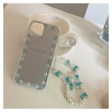 Load image into Gallery viewer, Blue Garden iPhone Case + Strap/Wristlet Set