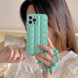 Green waffle iPhone Case