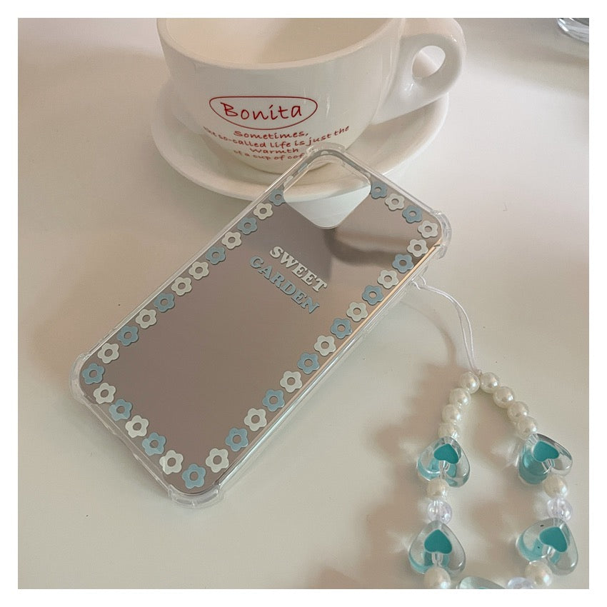 Blue Garden iPhone Case + Strap/Wristlet Set