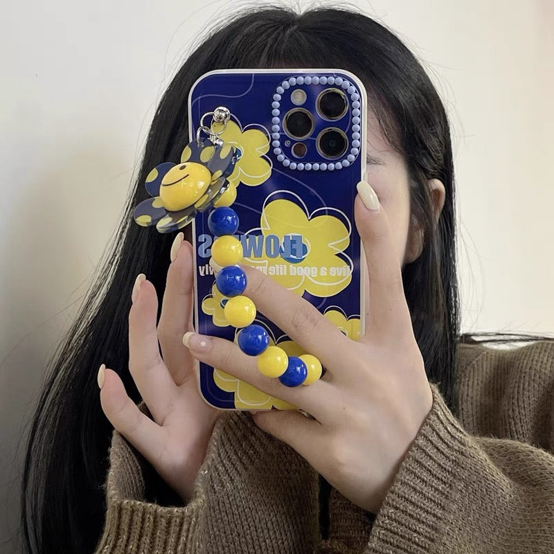 Flower Smile Phone Case + Strap Set