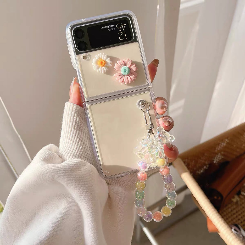 Somsatang Samsung Zflip 3 Phone case + Wristlet Set