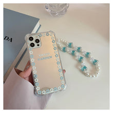 Load image into Gallery viewer, Blue Garden iPhone Case + Strap/Wristlet Set