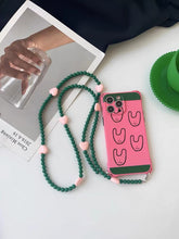 Load image into Gallery viewer, Hot pink Bunny iPhone case + strap set