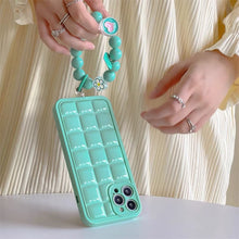 Load image into Gallery viewer, Green waffle iPhone Case