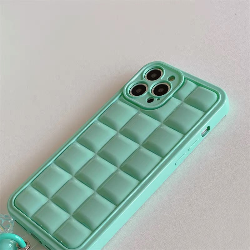 Green waffle iPhone Case