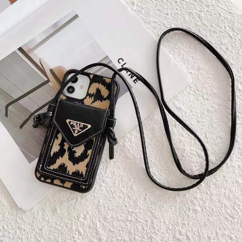 Leopard P iPhone Case + Strap Set