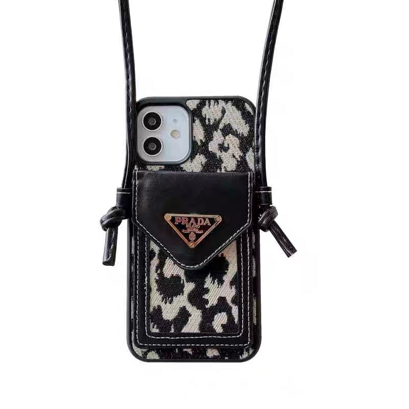 Leopard P iPhone Case + Strap Set