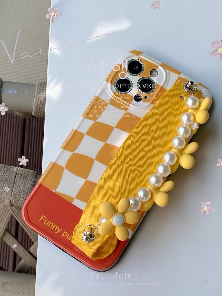 Yellow Dahlia Phone Case + Strap Set