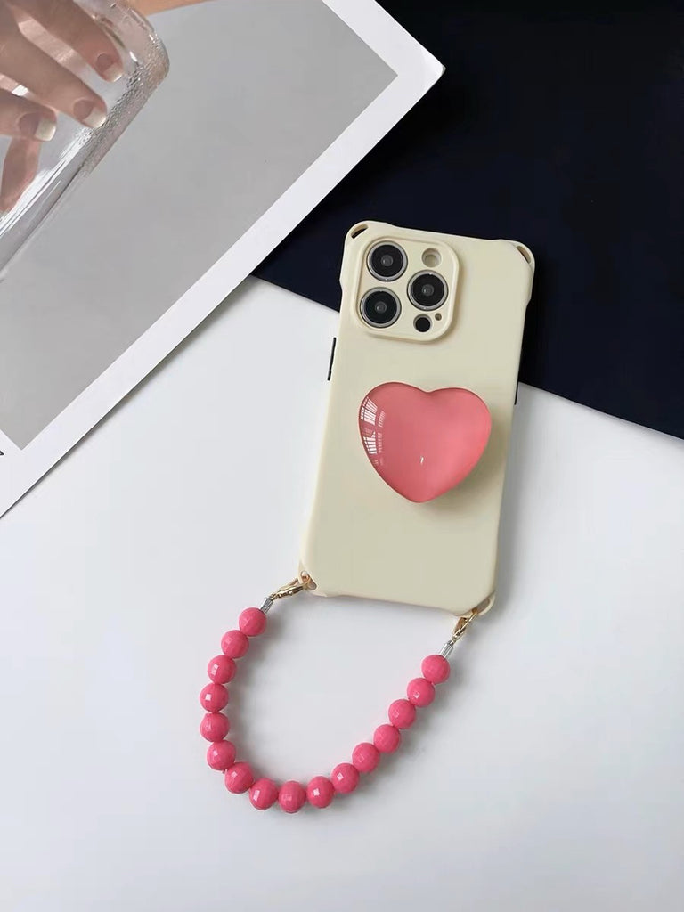 Glossy Heart iPhone case + strap set