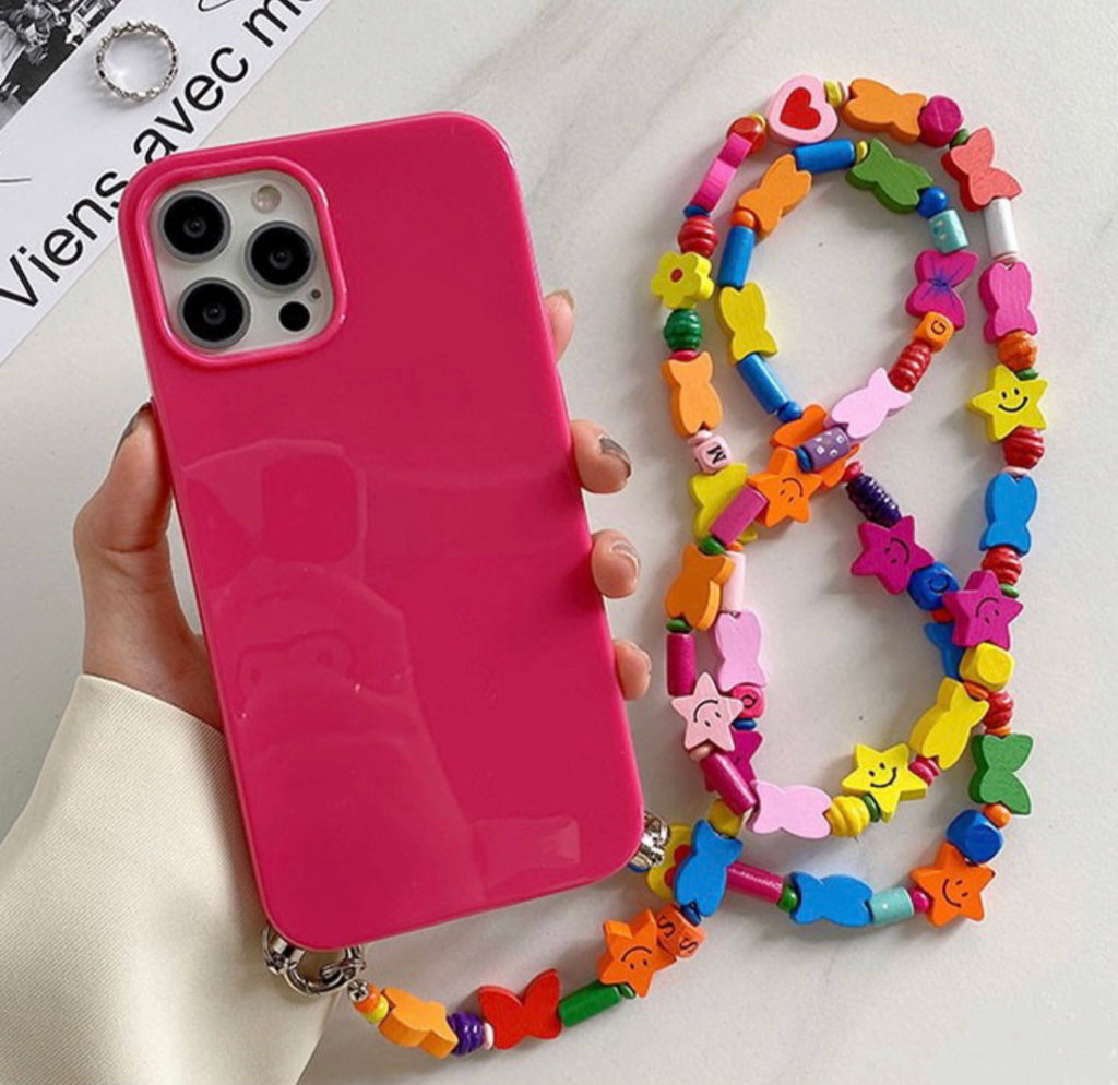 Rasberry iPhone case + strap set