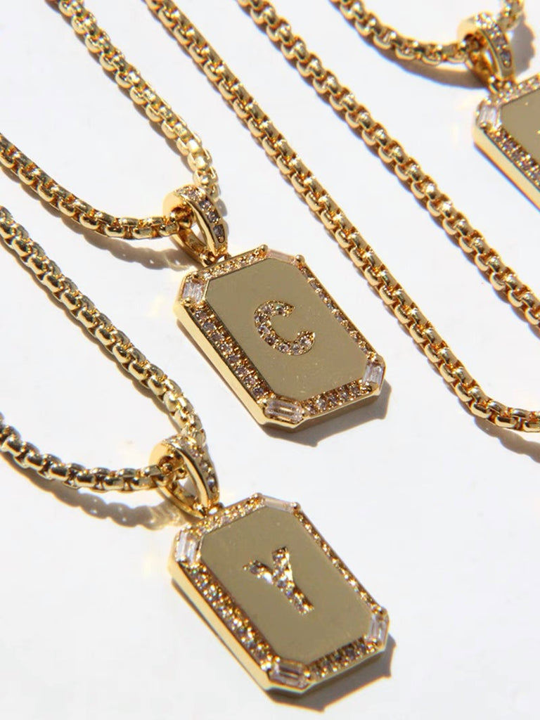 Amaranthine Gold Alphabet Necklace