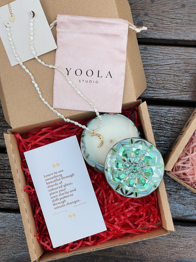 Yoola Studio X Miche Living - Jewelry & Candle Glam Care Bundle