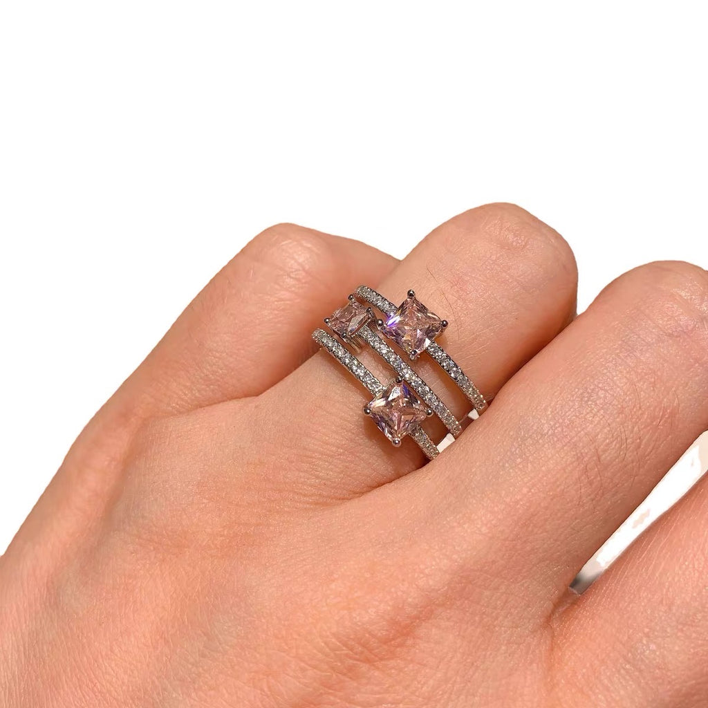 Mavis Three Tiers Diamond Rings