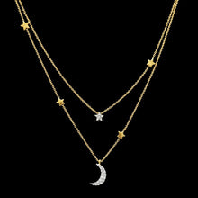 Load image into Gallery viewer, Night Sky 2 Tiers Necklace