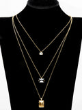Bianca 3 Tiers Gold Plated Necklace