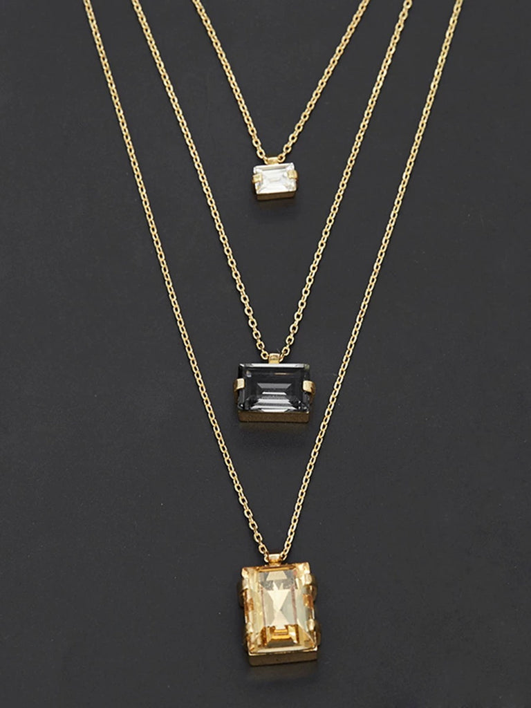 Bianca 3 Tiers Gold Plated Necklace