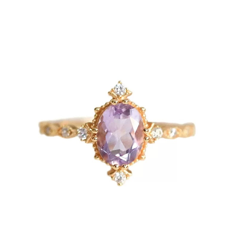 Everly Pink & Sage Diamond Ring