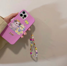 Load image into Gallery viewer, Pinky Friends iPhone case + wristlet strap set