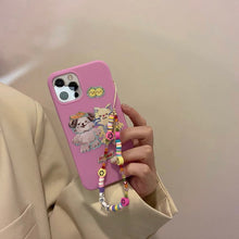 Load image into Gallery viewer, Pinky Friends iPhone case + wristlet strap set