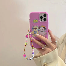 Load image into Gallery viewer, Pinky Friends iPhone case + wristlet strap set